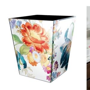 Mackenzie Childs wastebasket NWT
“Flower Garden Reflections”